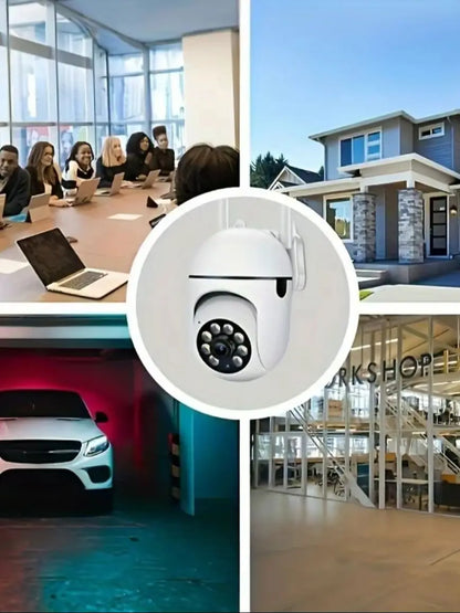 Home security camera, featuring night vision function, two-way audio, horizontal/vertical/zoom functions, used for motion tracki