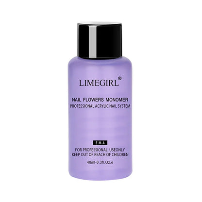 Limegirl Large Capacity Nail Acrylic Liquid Monomer Crystal 40/70/120/240ml for Nails Art DIY Acrylic Powder Liquid Manicure