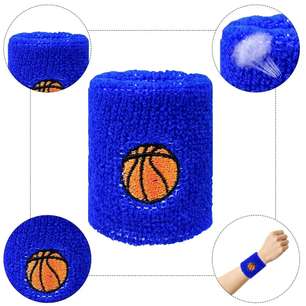 Sports Wristbands For Kids Children Wrist Sweat Bands Children Wrist Bands Sweat-proof For Basketball Baseball Football Soccer