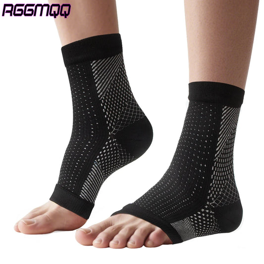 1Pair Neuropathy Socks - Compression Diabetic Toeless Foot Sleeves for Ankle Gout, Plantar Fasciitis Relief Brace for Men Women