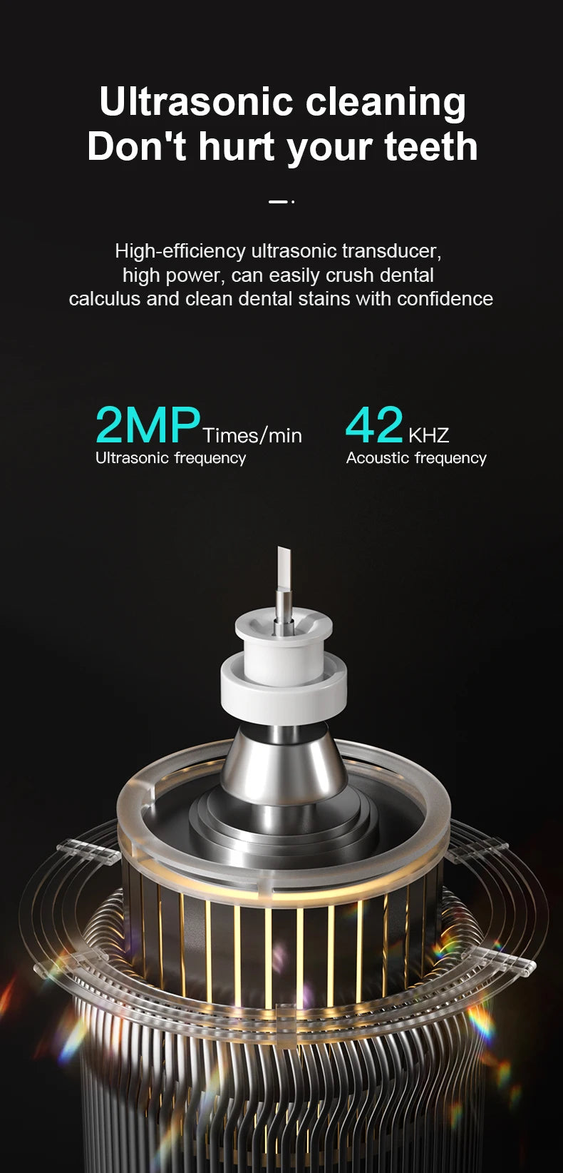 Electric Dental Scaler For Teeth 4 LED Tartar Stain Ultrasonic Tooth 1200mAh Clean Stone Health Care 4 Axis IPX7