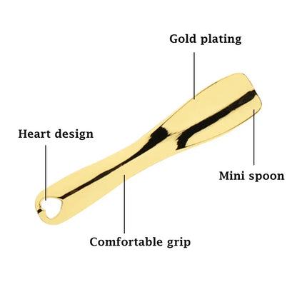 Metal Makeup Spatula Zinc Alloy Curved Scoop Facial Mask Eye Cream Mixing Brush Mini Spoon Stick Skincare Cosmetic Beauty Tool