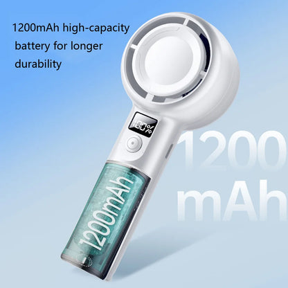 Portable Handheld Fan Small Cooling Fan USB Rechargeable Mute Cooler Handheld Fan Outdoors Mini Turbofan