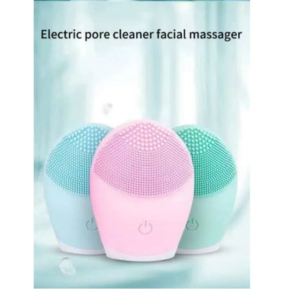 Electric Silicone Facial Cleanser Massager Skincare Massage Tool Beauty Machine Vibration Cleaning Of Pores Self Provided Batter