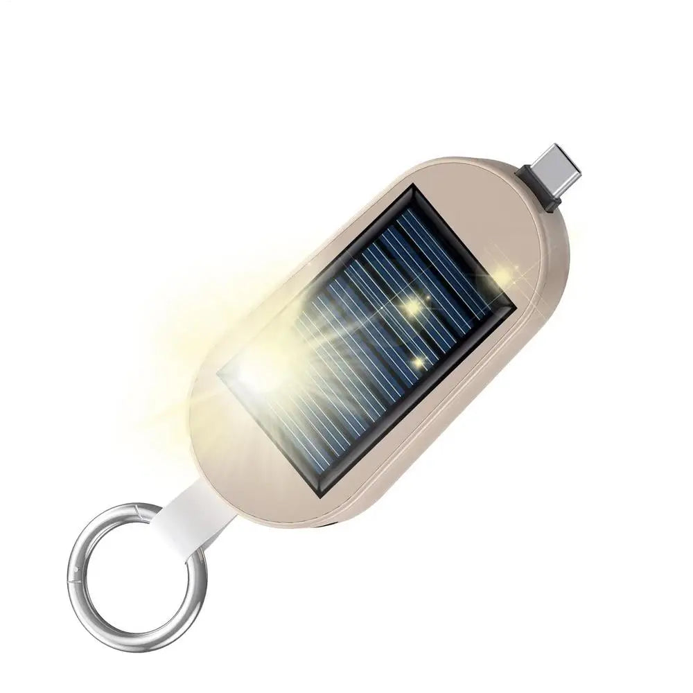 Solar Power Bank Pocket Power Bank Solar Keychain Charger Fast Charging Wireless Charger Portable External Power Bank Keychain