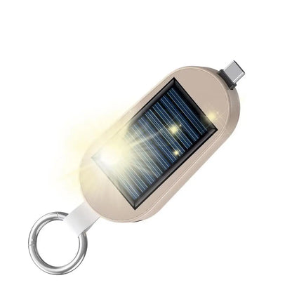 Solar Power Bank Pocket Power Bank Solar Keychain Charger Fast Charging Wireless Charger Portable External Power Bank Keychain