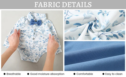 Baby Boy Baptism Outfit Infant First Easter Church Christening Suit Set Toddler Formal Wedding Birthday Party Gift Clothes