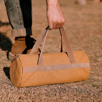 Camping Tools Storage Bag Large Capacity Cylinder Tent Stake Bag Lightweight Tent Peg Ground Nail Holder Bag for Outdoor Camping