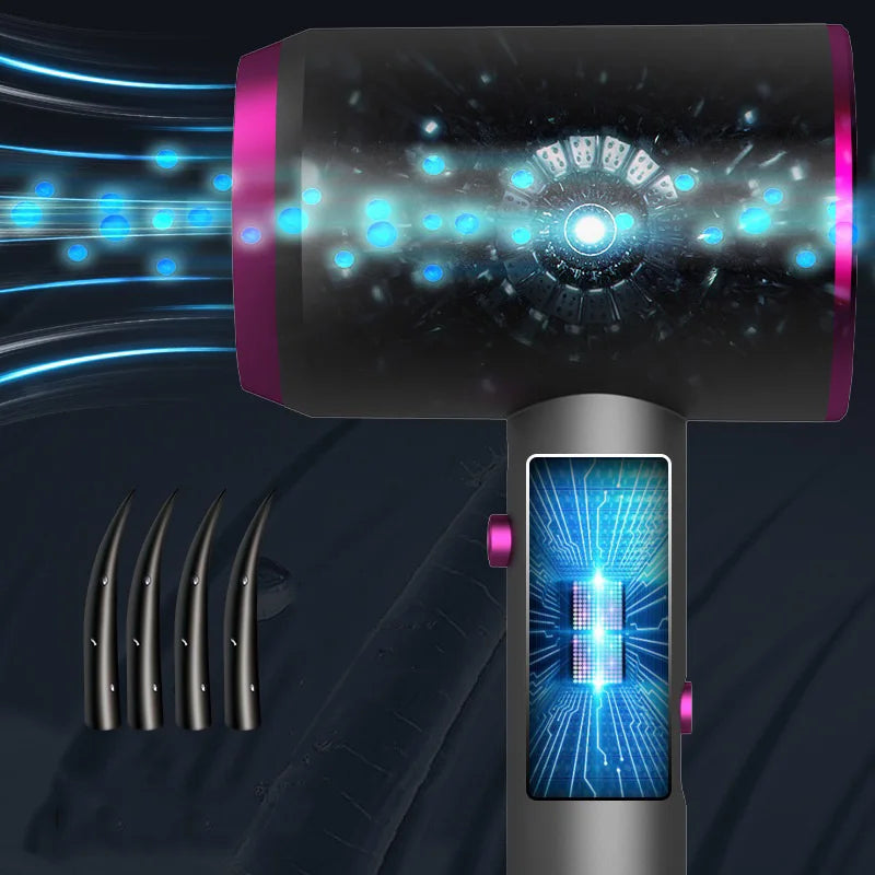 Home portable high power blue hair dryer 1200W professional hair dryer Strong wind salon negative ion hair dryer