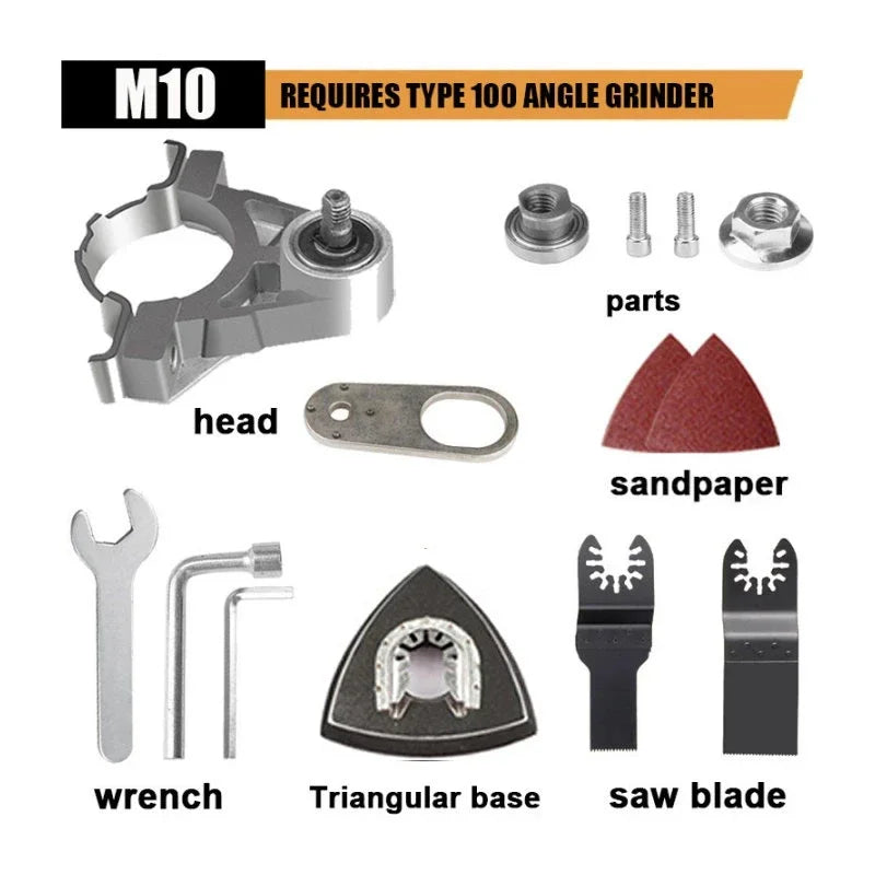 Professional Angle Grinder Changed to Universal Treasure Multifunctional Tools of Cutting Polishing Shovelling Cleaning