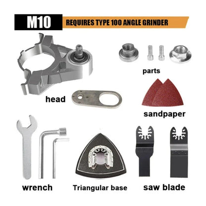 Professional Angle Grinder Changed to Universal Treasure Multifunctional Tools of Cutting Polishing Shovelling Cleaning