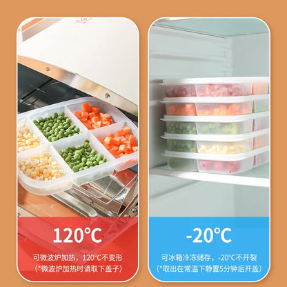 fridge Food retain freshnessBoxes Meat and vegetables Refrigerated container StackableKitchen food classification tool