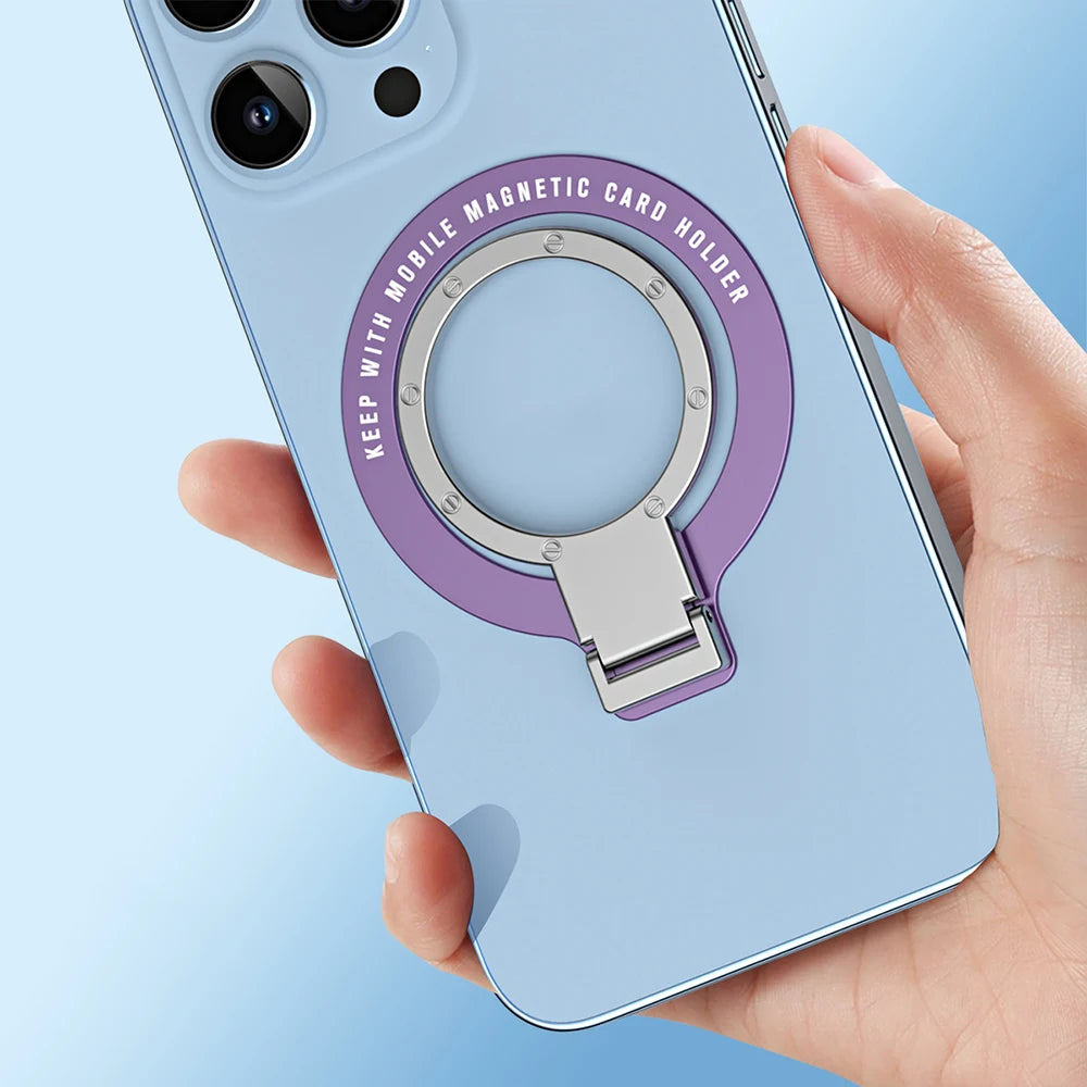 Cell Phone Ring Holder Stand Finger Grip Degree Rotation Kickstand Compatible iPhones Wireless charging