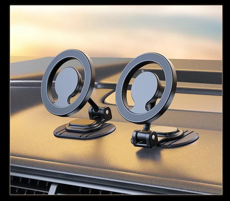 Magnetic Car Phone Holder All-Metal 1040° Rotation Cell Phone Stand For Magsafe iPhone 16 15 14 13 12 Pro Max Dashboard Mount
