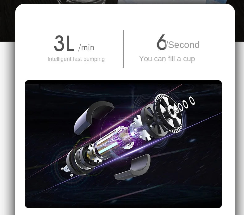 Automatic Water Press Household Barreled Water Electric Water Pump USB Rechargeable Mineral Water Pump Portable Water Dispenser