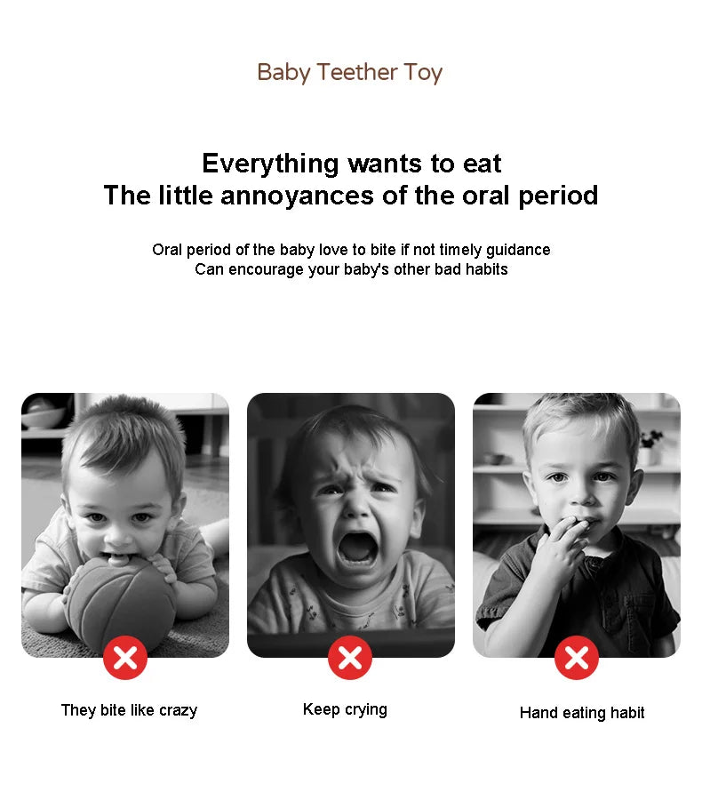 Baby Silicone Hand Catching Ball Baby Chewing Teether Toy Hand Bell 0-12 Months Newborn Sensory Educational Toys Infant Gift