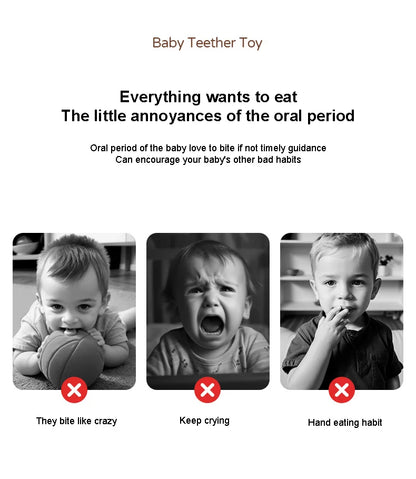 Baby Silicone Hand Catching Ball Baby Chewing Teether Toy Hand Bell 0-12 Months Newborn Sensory Educational Toys Infant Gift