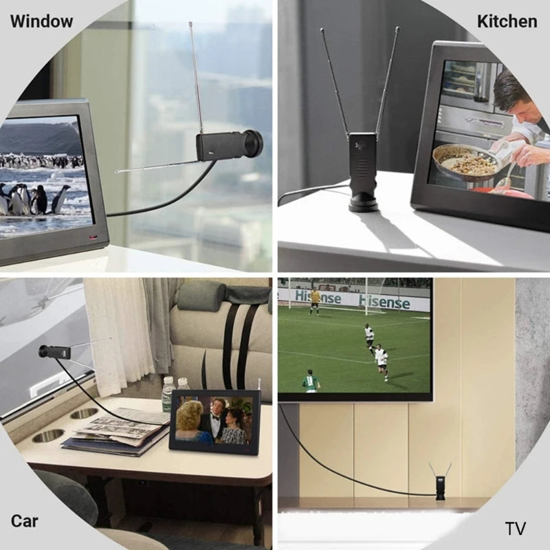 Powerful Indoor Antenna Amplifier Boosts Ranges for Television 594A