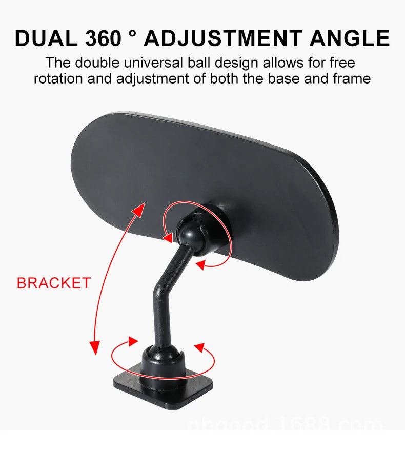 Sticky Baby Mirror For Car Auxiliary Mirror 360 Adjustable Baby Rear View Mirror Adhesive Mount Wide Angle Shatterproof Backseat