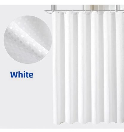 Plain Waffle Waterproof and Mildew-proof Polyester Shower Curtain, Bathroom Curtain, Bathroom Partition Curtain, Shower Curtain