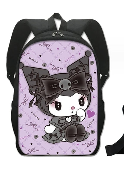 Sanrio Kuromi Backpack Sanrio Backpack Pencil Bag Student School Bag Primary and Middle kawaii Cartoon School Bag Mochila