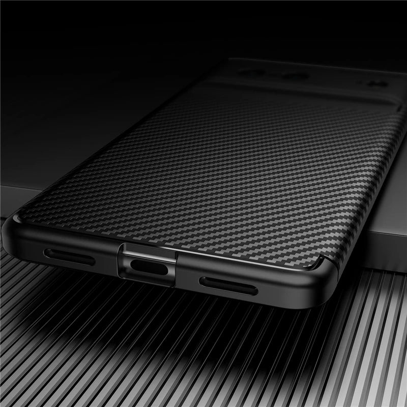 For Google Pixel 7 Case Bumper Silicon Carbon Fiber Back Cover For Google Pixel 7 Case For Google Pixel 7 Pixel 7A 6 8 Pro Case