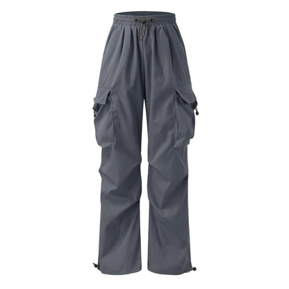 Cargo Pants For Men Baggy Long Pants,Men'S Parachute Cargo Pants Lightweight Pants Drawstring Loose Fit Hiking Casual Pants