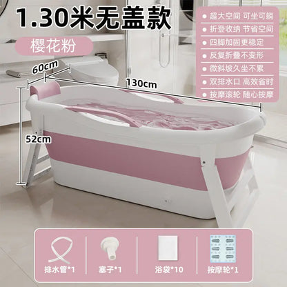 Bath bucket Thickened large can sit and lie down Household artifact Adult foldable bathtub Adult bath basin Sweat all over