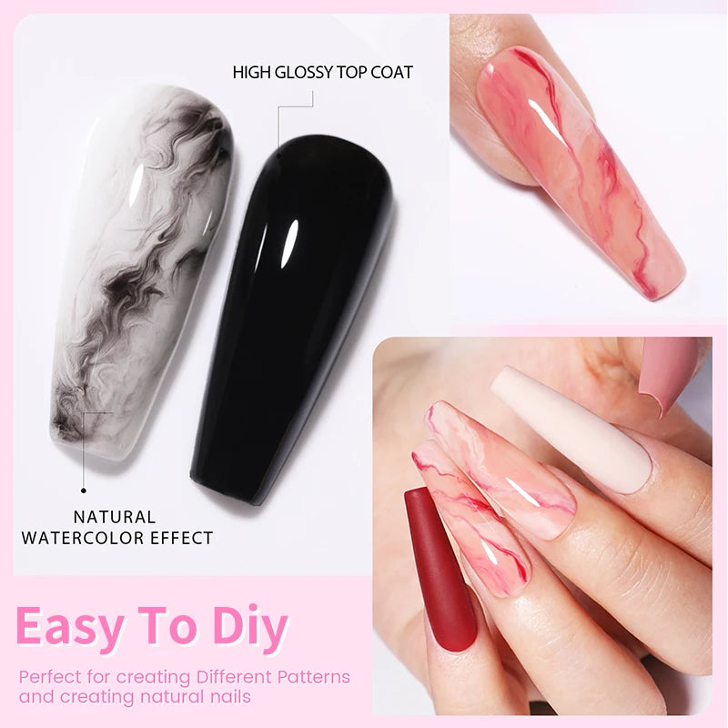 BORN PRETTY 6 IN 1 Nail Glue Gel 15ML for Acrylic Nails Soak off Base Gel Top Coat UV Extension Nail Gel False Nail Tips Gel