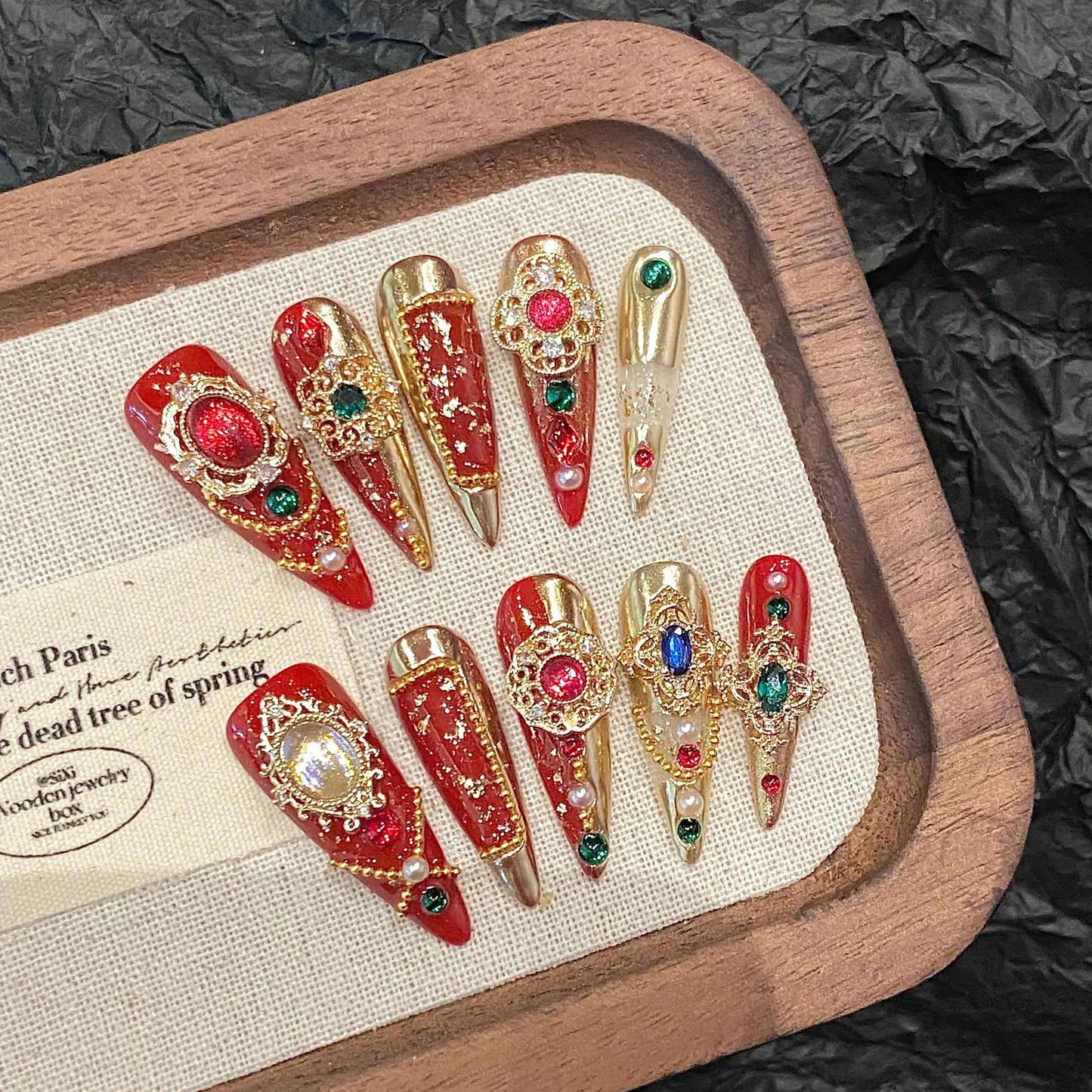 10Pcs High Quality Handmade Press on Nails Simple And Elegant  Royal A must For Trends Fashion Weapon Nail Stickers  Elegant