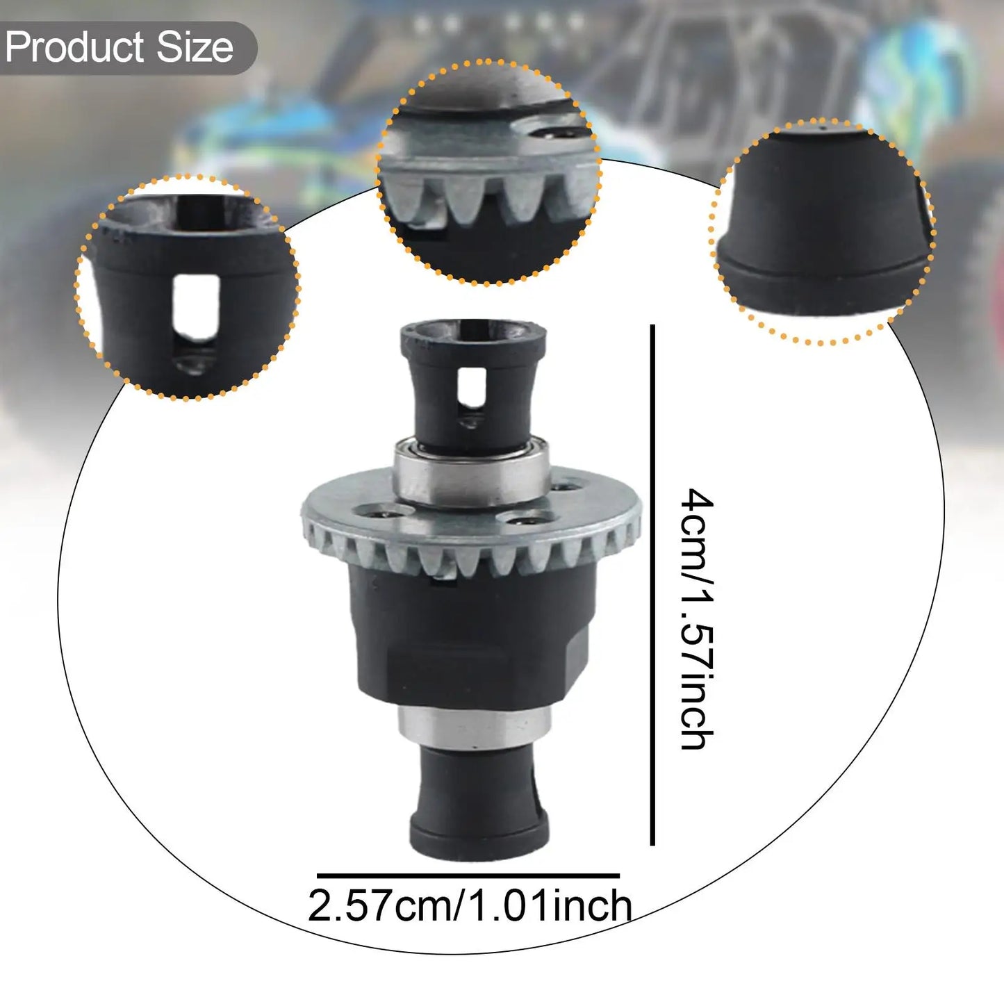 RC Car Differential Spare Parts, 1:18 Scale, DIY Accessory Sturdy Replace Parts for 18101 Crawler Car Model Truck Vehicles