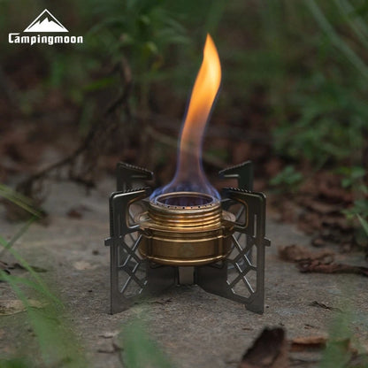 CAMPINGMOON AS-1/AS-ST Outdoor Small Picnic Equipment Alcohol Stove Brass Stove Liquid Alcohol Stove Head Portable Stove