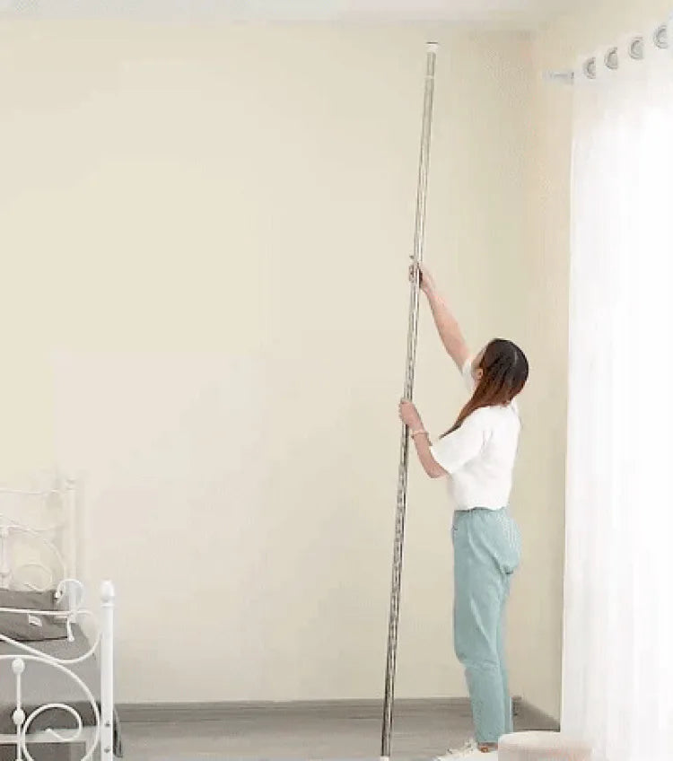 Household Flooring drying rack indoor telescopic pole drying rack Balcony Window Retractable drying rod Fixed Hanging Coat Racks