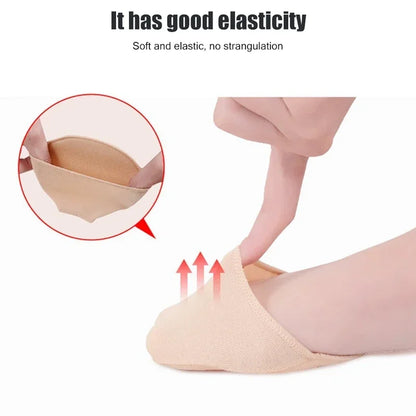 Womens High-Heeled Shoe Insoles-Ergonomic Half Insoles Protective Five-toe Forefoot Pads Ultra-Absorbent Non Skid Half Sock