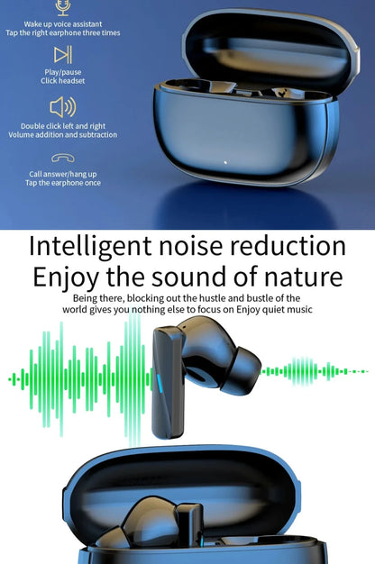 Earbuds True Wireless Earphone Noise Cancelling Update Bluetooth 5.3 Headset HD Music Headphone In-Ear Handsfree With Mic