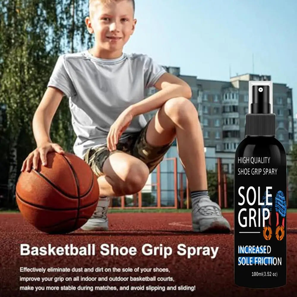 Sports Shoe Grip Spray 100ml Basketball Shoe Bottom Sole Spray Shoe Traction Enhancer Basketball Court Shoe Grip for Sneaker