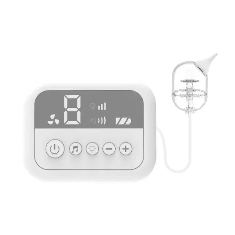 Baby Nasal Aspirator Electric Nose Cleaner with Built-In Music & Night Light Rechargeable Nose Booger Sucker for Infants Babies