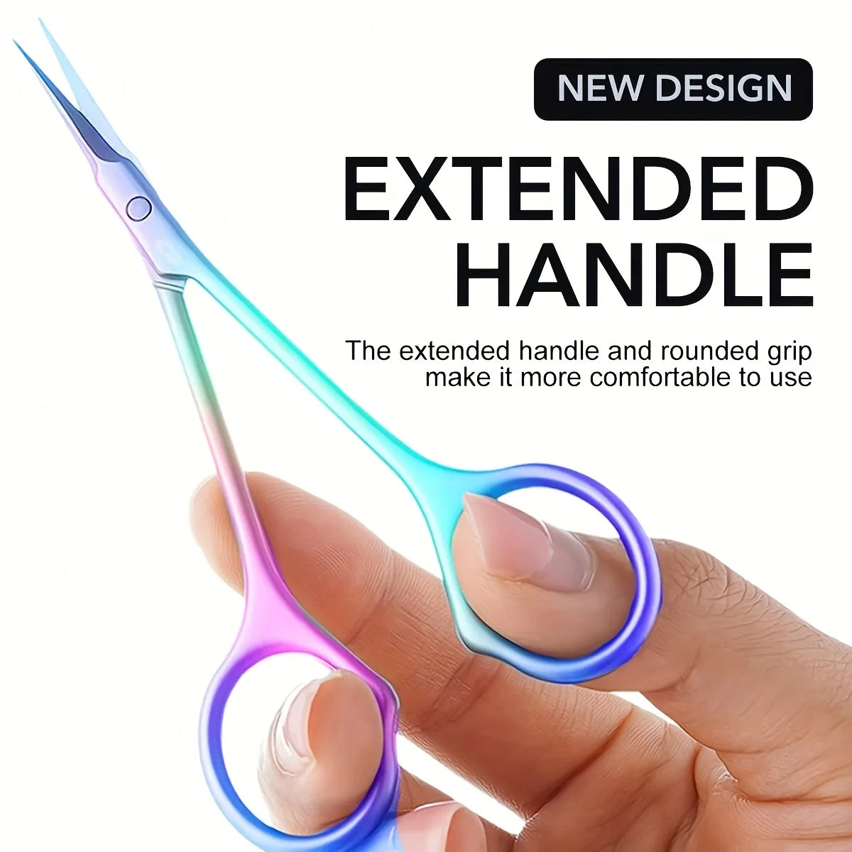 Stainless Steel Manicure Scissors for Nail Care Handle Cuticle Nipper Dead Skin Removal Scissors Beauty Tool