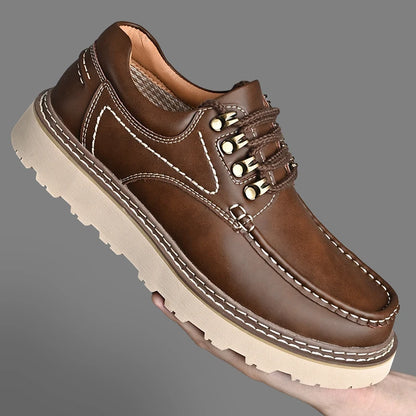 Outdoor Hiking Shoes Men Sneakers Summer Slip on Casual Men Shoes Breathable Suede Leather Shoe Anti-skid Walking Shoes Footwear