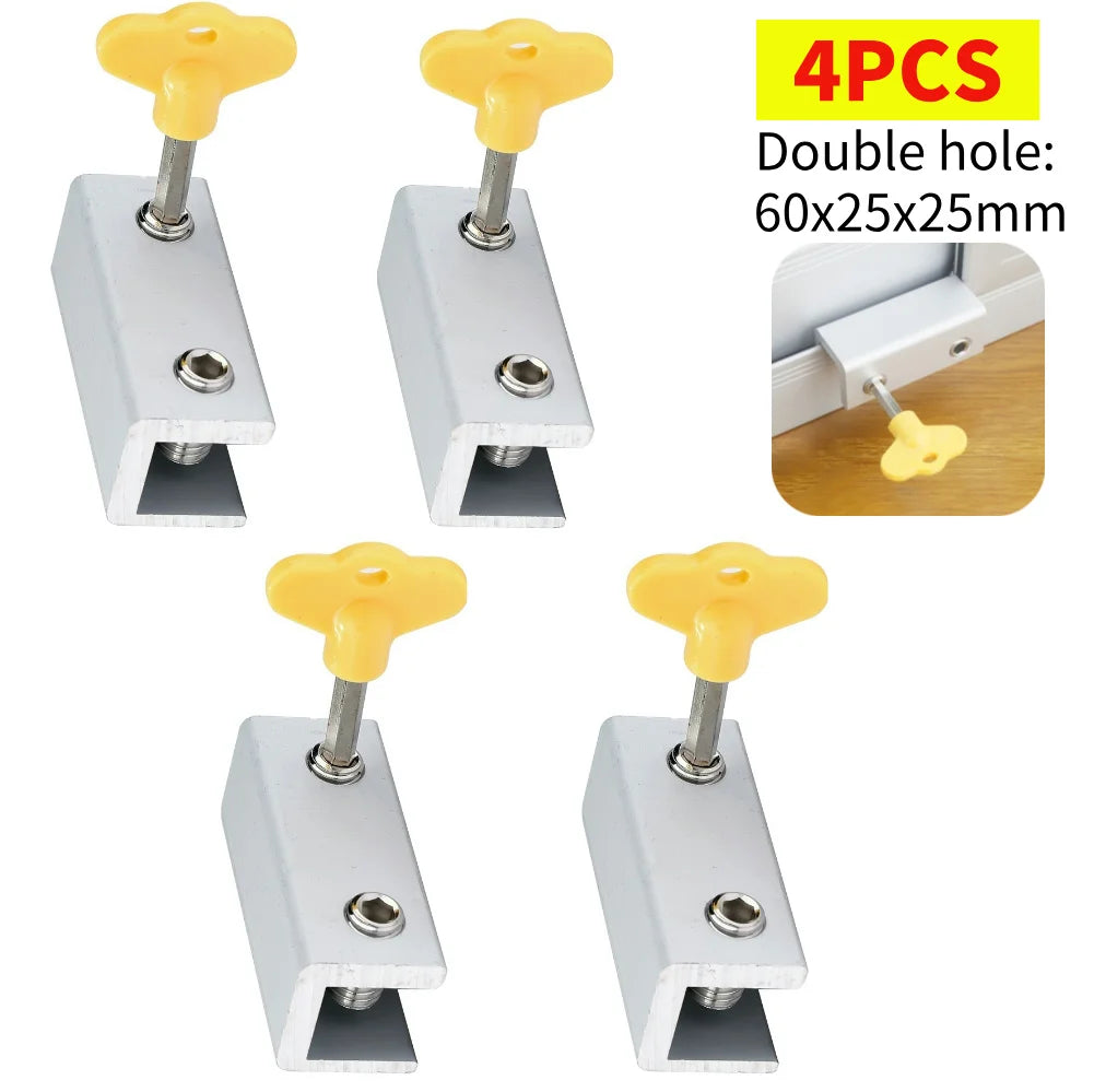 5-1pc Sliding Sash Stopper Cabinet Locks Straps Aluminum Alloy Safety Lock Child Protection Door And Window Anti-theft Lock