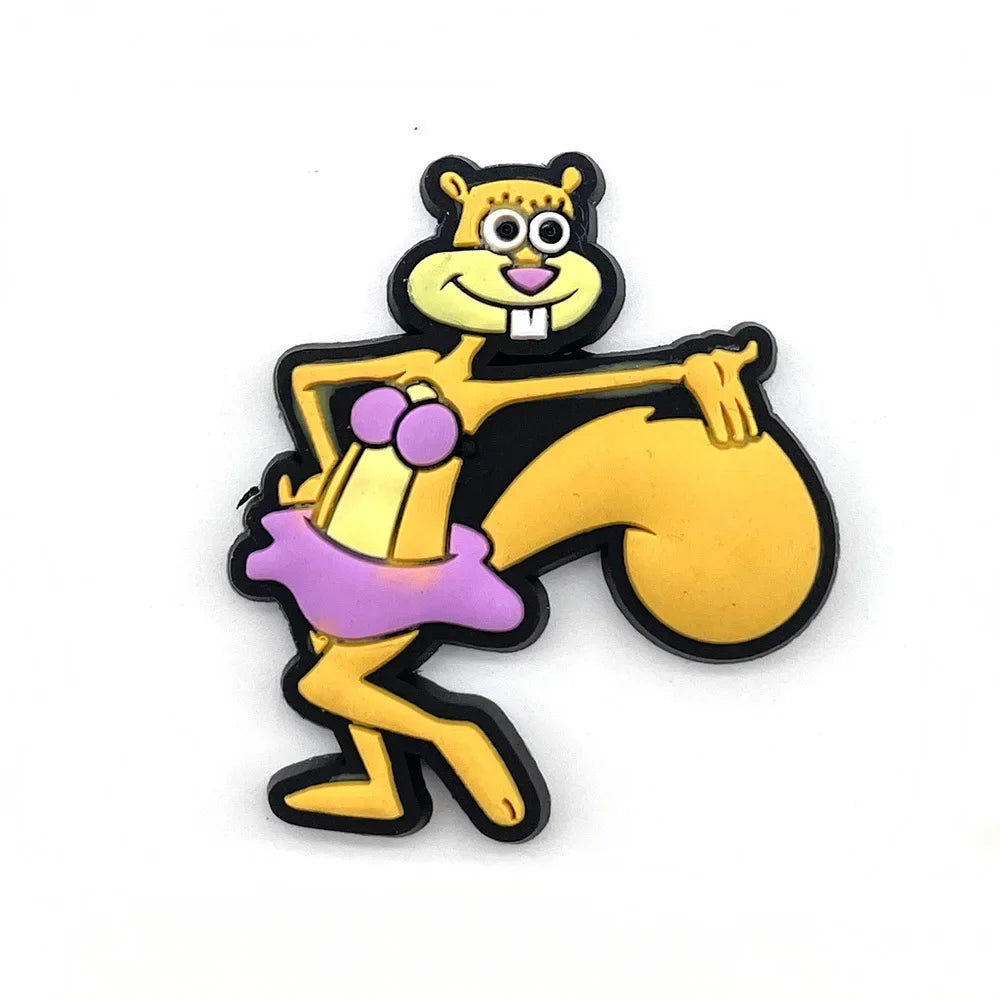 1pcs SpongeBob Shoe Buckle Anime Patrick Star Crocs Charms Cartoon Crocs Accessories Sandals Decorate Kids Party X-mas Gifts