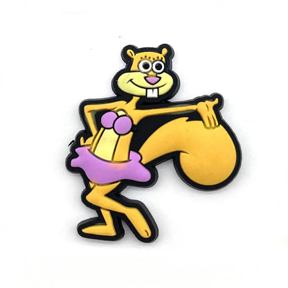 1pcs SpongeBob Shoe Buckle Anime Patrick Star Crocs Charms Cartoon Crocs Accessories Sandals Decorate Kids Party X-mas Gifts