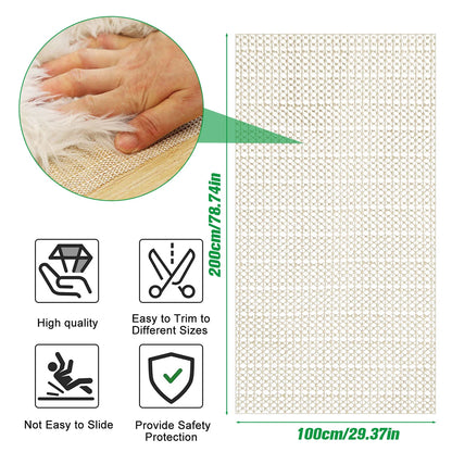 Non-Slip Carpet Underlay Rug Gripper Anti Slip Underlay Multi Purpose Liner Non Slip Mat Mesh for Hard Floors Cushions