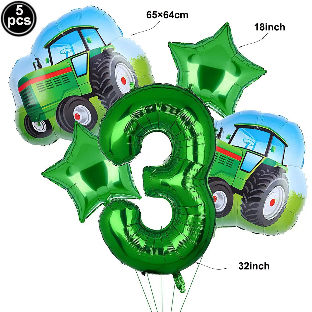 Tractor Party Paper Plates Cups Napkins Banner Tractor Birthday Party Supplies Tractor Themed Party Decor for Party Farm Party