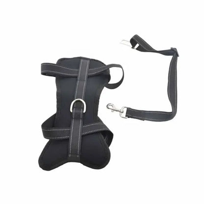 Dog Car Safety Chest Seat Belt Pet Harness Adjustable Vehicle Breathable Safe Dogs Belt Harness Walking Harness With Belt Leash
