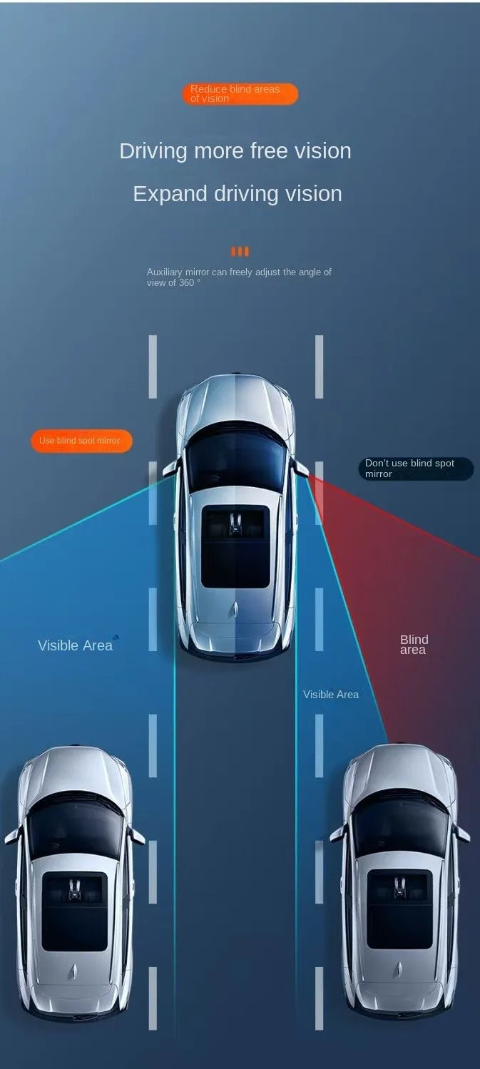 Rearview mirror small round mirror Car reversing artifact Parking reflex assist blind area 360 degrees wide Angle ultra clear ca