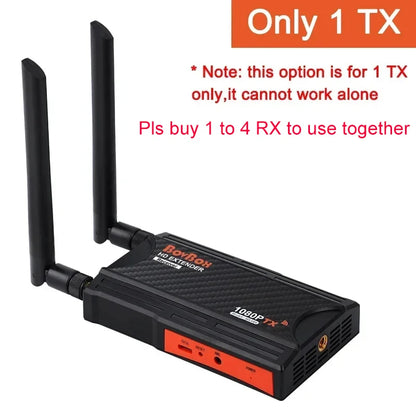 200m HDMI Extender Wireless Transmission Transmitter Receiver Live Streaming Share for Camera Video Camcorder PC To TV Monitor