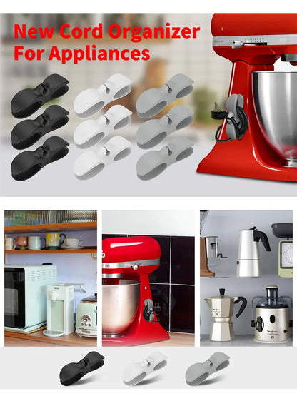 Cord Organizer for Appliances, 6 Pack Appliance Cord Winder Cable Organizer Stick On Appliances, 2 Extra Stickers