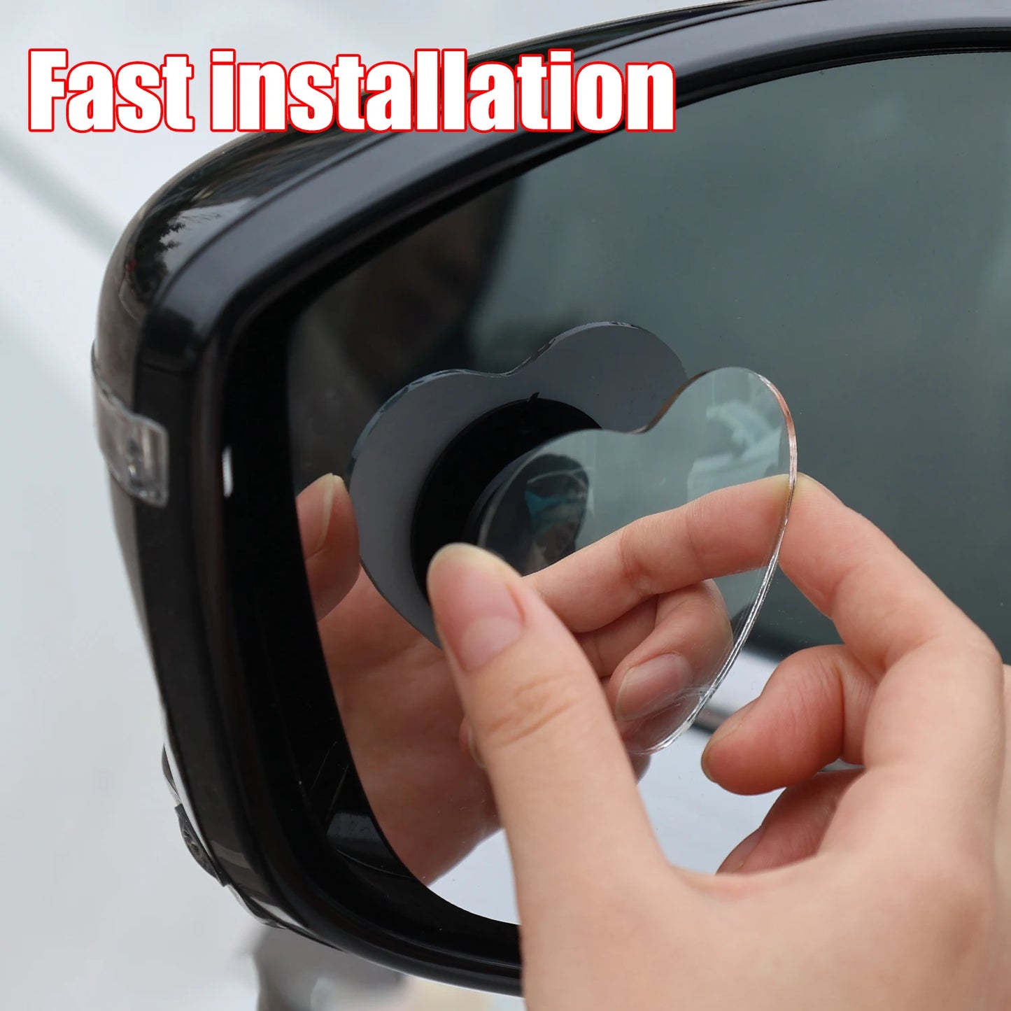 Car Frameless Blind Spots Mirror Cute Heart Shape Side Mirror Rearview Mirrors Auxiliary Accessories for Auto SUV Motorcycle