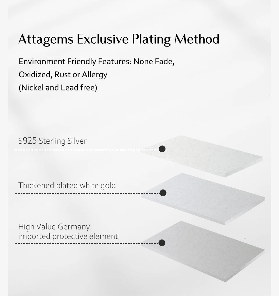 ATTAGEMS Luxury Round Cut 2.5mm Moissanite Ring for Women Man 925 Sliver Sparkling Fine Jewelr Engagement Wedding Party Gift New